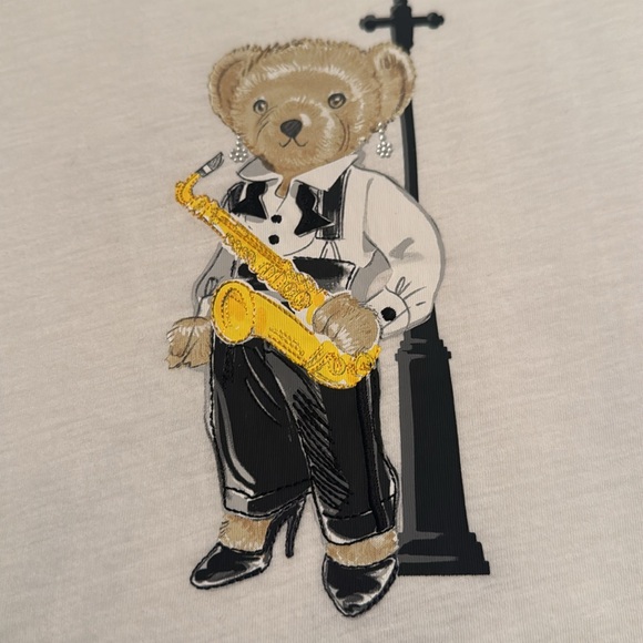 AMAZING Find! white Polo by Ralph Lauren woman’s iconic bear shirt. - Picture 3 of 8
